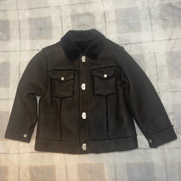 Kids Shearling Winter Jacket by Salvatore Ferragamo - Size 6yo - mint condition - Picture 2 of 8